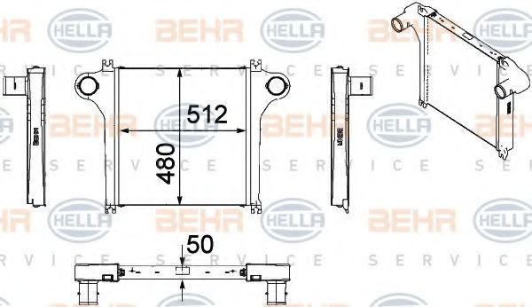 BEHR HELLA SERVICE 8ML 376 756-071 Интеркулер 