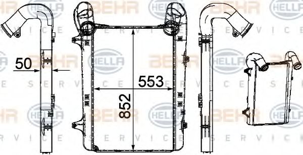 BEHR HELLA SERVICE 8ML 376 756-101 Интеркулер 