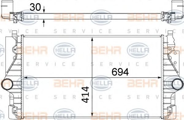 BEHR HELLA SERVICE 8ML 376 756-141 Интеркулер для VOLKSWAGEN T4 MULTIVAN (Фольксваген Т4 мултиvан) BEHR HELLA SERVICE 8ML 376 756-141 Интеркулер для VOLKSWAGEN T4 MULTIVAN (Фольксваген Т4 мултиvан)