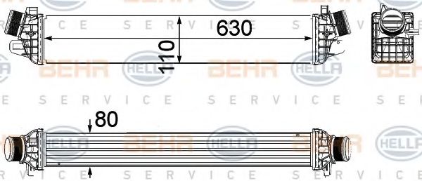 BEHR HELLA SERVICE 8ML 376 756-281 Интеркулер 