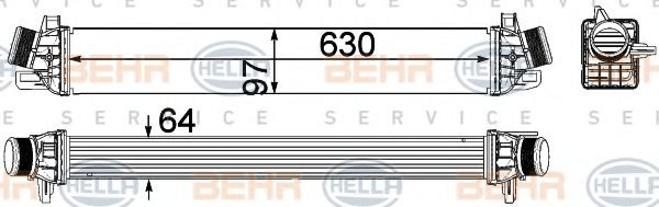 BEHR HELLA SERVICE 8ML 376 756-291 Интеркулер 