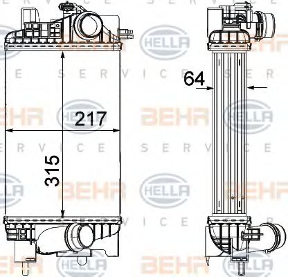 BEHR HELLA SERVICE 8ML 376 756-411 Интеркулер 
