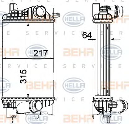 BEHR HELLA SERVICE 8ML 376 756-421 Интеркулер 