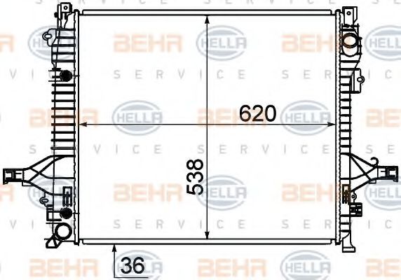 BEHR HELLA SERVICE 8MK 376 756-481 Радиатор, охлаждение двигателя для VOLVO XC90 I (Вольво Xc90 1) BEHR HELLA SERVICE 8MK 376 756-481 Радиатор, охлаждение двигателя для VOLVO XC90 I (Вольво Xc90 1)