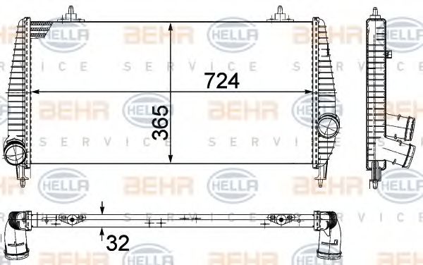 BEHR HELLA SERVICE 8ML 376 756-751 Интеркулер 