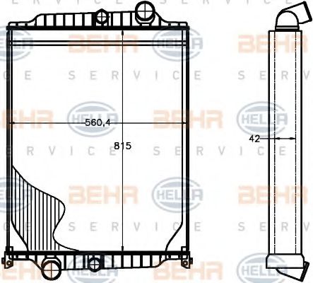 BEHR HELLA SERVICE 8MK 376 758-111 Радиатор, охлаждение двигателя для VOLVO FL 6 (Вольво Фл 6) BEHR HELLA SERVICE 8MK 376 758-111 Радиатор, охлаждение двигателя для VOLVO FL 6 (Вольво Фл 6)