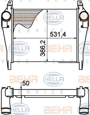BEHR HELLA SERVICE 8ML 376 758-141 Интеркулер 
