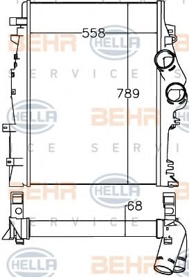 BEHR HELLA SERVICE 8ML 376 758-151 Интеркулер 
