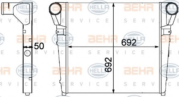 BEHR HELLA SERVICE 8ML 376 758-171 Интеркулер 