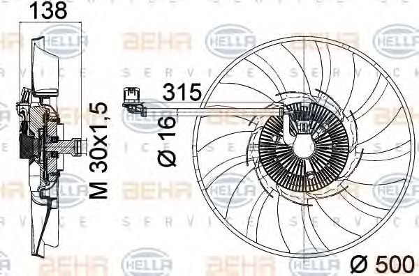 BEHR HELLA SERVICE 8MV 376 758-241 Вентилятор, охлаждение двигателя для LAND ROVER RANGE ROVER SPORT (Ленд ровер/лэнд ровер Рангэ ровер спорт) BEHR HELLA SERVICE 8MV 376 758-241 Вентилятор, охлаждение двигателя для LAND ROVER RANGE ROVER SPORT (Ленд ровер/лэнд ровер Рангэ ровер спорт)