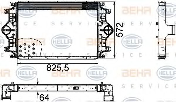 BEHR HELLA SERVICE 8ML 376 760-421 Интеркулер 