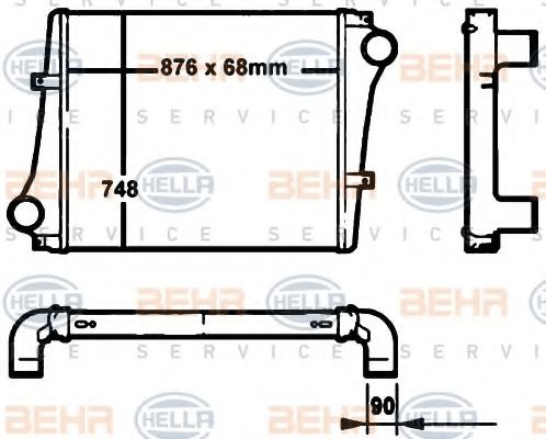 BEHR HELLA SERVICE 8ML 376 760-451 Интеркулер 