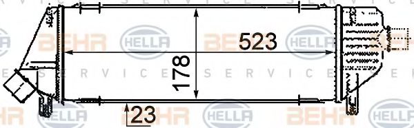 BEHR HELLA SERVICE 8ML 376 760-671 Интеркулер 