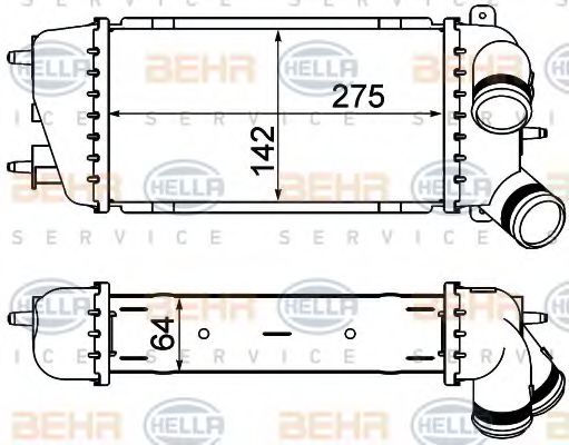 BEHR HELLA SERVICE 8ML 376 760-714 Интеркулер 