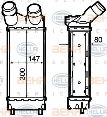 BEHR HELLA SERVICE 8ML 376 760-741 Интеркулер 
