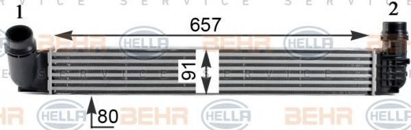 BEHR HELLA SERVICE 8ML 376 760-761 Интеркулер 