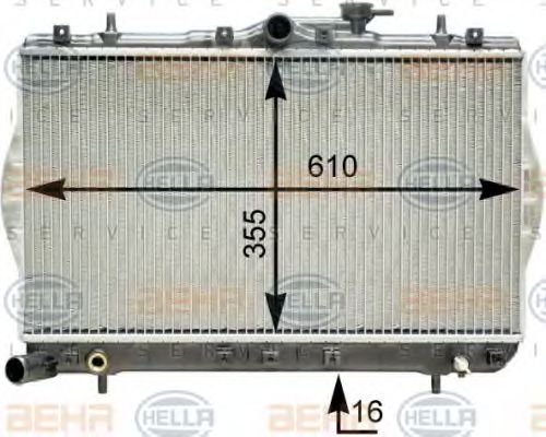 BEHR HELLA SERVICE 8MK 376 762-041 Радиатор, охлаждение двигателя для HYUNDAI EXCEL (Хендай Эxcэл) BEHR HELLA SERVICE 8MK 376 762-041 Радиатор, охлаждение двигателя для HYUNDAI EXCEL (Хендай Эxcэл)