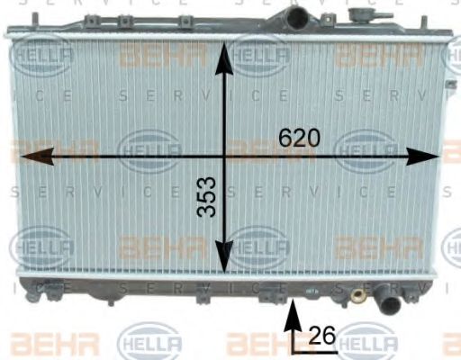 BEHR HELLA SERVICE 8MK 376 762-151 Радиатор, охлаждение двигателя для HYUNDAI (Хендай) BEHR HELLA SERVICE 8MK 376 762-151 Радиатор, охлаждение двигателя для HYUNDAI (Хендай)