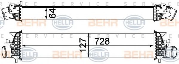 BEHR HELLA SERVICE 8ML 376 762-171 Интеркулер для NISSAN MURANO (Ниссан Мурано) BEHR HELLA SERVICE 8ML 376 762-171 Интеркулер для NISSAN MURANO (Ниссан Мурано)