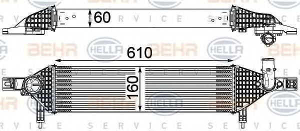 BEHR HELLA SERVICE 8ML 376 762-201 Интеркулер 