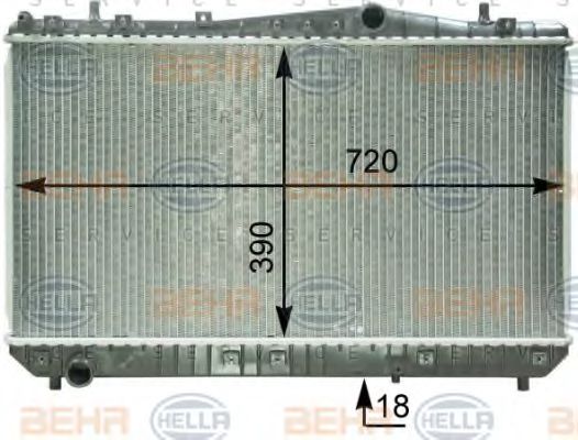 BEHR HELLA SERVICE 8MK 376 762-631 Радиатор, охлаждение двигателя для CHEVROLET REZZO (Шевроле Рэззо) BEHR HELLA SERVICE 8MK 376 762-631 Радиатор, охлаждение двигателя для CHEVROLET REZZO (Шевроле Рэззо)
