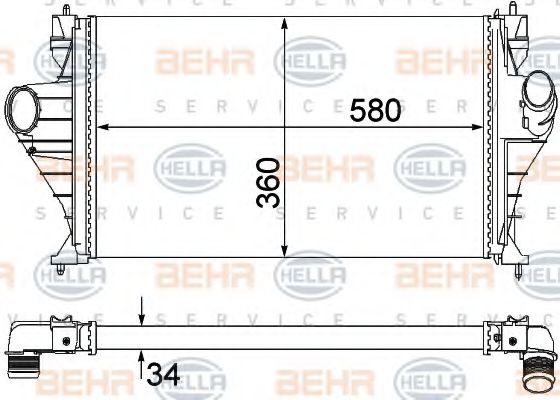 BEHR HELLA SERVICE 8ML 376 762-751 Интеркулер 