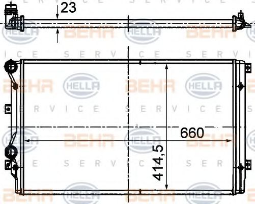 BEHR HELLA SERVICE 8MK 376 763-021 Радиатор, охлаждение двигателя для SEAT ALTEA (Сеат Алтэа) BEHR HELLA SERVICE 8MK 376 763-021 Радиатор, охлаждение двигателя для SEAT ALTEA (Сеат Алтэа)