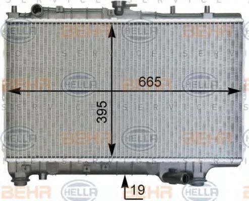 BEHR HELLA SERVICE 8MK 376 763-361 Радиатор, охлаждение двигателя для KIA MENTOR (Киа Мэнтор) BEHR HELLA SERVICE 8MK 376 763-361 Радиатор, охлаждение двигателя для KIA MENTOR (Киа Мэнтор)