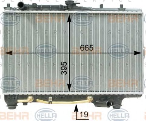 BEHR HELLA SERVICE 8MK 376 763-371 Радиатор, охлаждение двигателя для KIA MENTOR (Киа Мэнтор) BEHR HELLA SERVICE 8MK 376 763-371 Радиатор, охлаждение двигателя для KIA MENTOR (Киа Мэнтор)