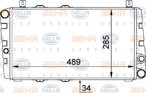 BEHR HELLA SERVICE 8MK 376 764-061 Радиатор, охлаждение двигателя для SKODA FELICIA II (Шкода Фелиция 2) BEHR HELLA SERVICE 8MK 376 764-061 Радиатор, охлаждение двигателя для SKODA FELICIA II (Шкода Фелиция 2)