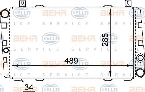 BEHR HELLA SERVICE 8MK 376 764-071 Радиатор, охлаждение двигателя для SKODA FELICIA II (Шкода Фелиция 2) BEHR HELLA SERVICE 8MK 376 764-071 Радиатор, охлаждение двигателя для SKODA FELICIA II (Шкода Фелиция 2)