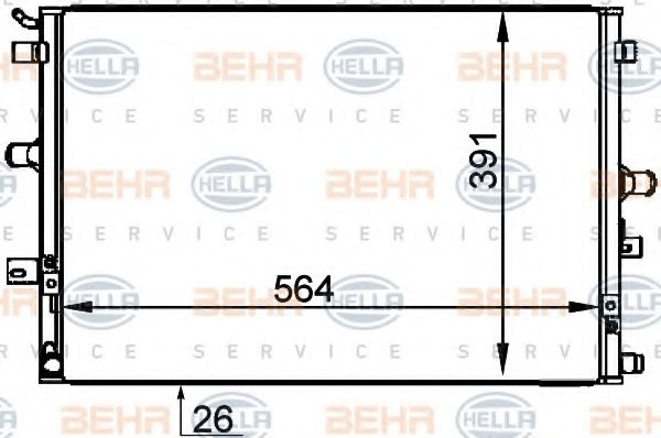 BEHR HELLA SERVICE 8ML 376 765-081 Интеркулер 