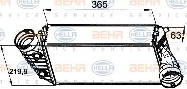 BEHR HELLA SERVICE 8ML 376 765-451 Интеркулер 