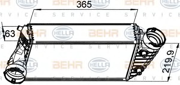 BEHR HELLA SERVICE 8ML 376 765-471 Интеркулер 