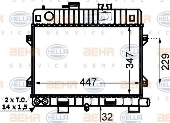 BEHR HELLA SERVICE 8MK 376 766-451 Радиатор, охлаждение двигателя для BMW 3 (Бмв 3) BEHR HELLA SERVICE 8MK 376 766-451 Радиатор, охлаждение двигателя для BMW 3 (Бмв 3)
