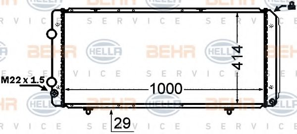 BEHR HELLA SERVICE 8MK 376 766-751 Радиатор, охлаждение двигателя для CITROëN (Cитроëн) BEHR HELLA SERVICE 8MK 376 766-751 Радиатор, охлаждение двигателя для CITROëN (Cитроëн)