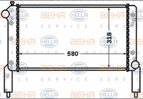 BEHR HELLA SERVICE 8MK 376 767-671 Радиатор, охлаждение двигателя для FIAT DOBLO (Фиат Добло) BEHR HELLA SERVICE 8MK 376 767-671 Радиатор, охлаждение двигателя для FIAT DOBLO (Фиат Добло)