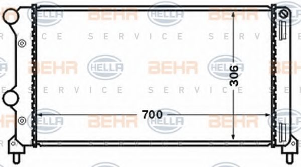 BEHR HELLA SERVICE 8MK 376 767-701 Радиатор, охлаждение двигателя для FIAT (Фиат) BEHR HELLA SERVICE 8MK 376 767-701 Радиатор, охлаждение двигателя для FIAT (Фиат)