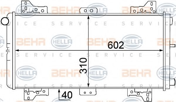 BEHR HELLA SERVICE 8MK 376 767-771 Радиатор, охлаждение двигателя для FORD ESCORT III (Форд Эсcорт 3) BEHR HELLA SERVICE 8MK 376 767-771 Радиатор, охлаждение двигателя для FORD ESCORT III (Форд Эсcорт 3)