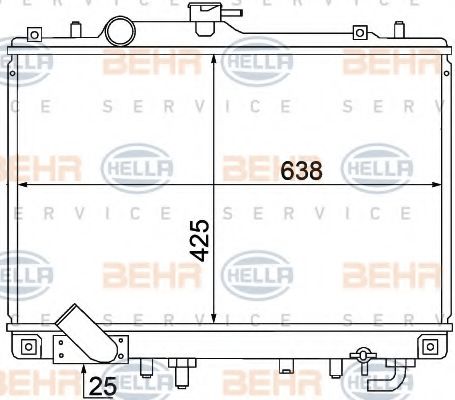 BEHR HELLA SERVICE 8MK 376 770-391 Радиатор, охлаждение двигателя для MITSUBISHI CHALLENGER (Митсубиши/митсубиси Чаллэнгэр) BEHR HELLA SERVICE 8MK 376 770-391 Радиатор, охлаждение двигателя для MITSUBISHI CHALLENGER (Митсубиши/митсубиси Чаллэнгэр)