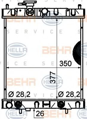BEHR HELLA SERVICE 8MK 376 770-451 Радиатор, охлаждение двигателя для NISSAN MICRA II (Ниссан Микра 2) BEHR HELLA SERVICE 8MK 376 770-451 Радиатор, охлаждение двигателя для NISSAN MICRA II (Ниссан Микра 2)