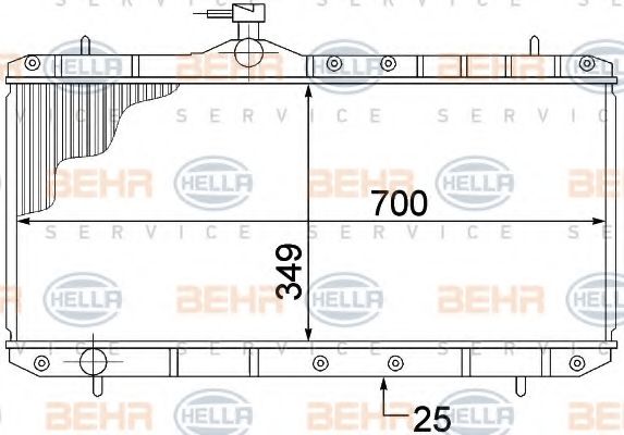 BEHR HELLA SERVICE 8MK 376 773-021 Радиатор, охлаждение двигателя для SUZUKI AERIO (Сузуки Аэрио) BEHR HELLA SERVICE 8MK 376 773-021 Радиатор, охлаждение двигателя для SUZUKI AERIO (Сузуки Аэрио)
