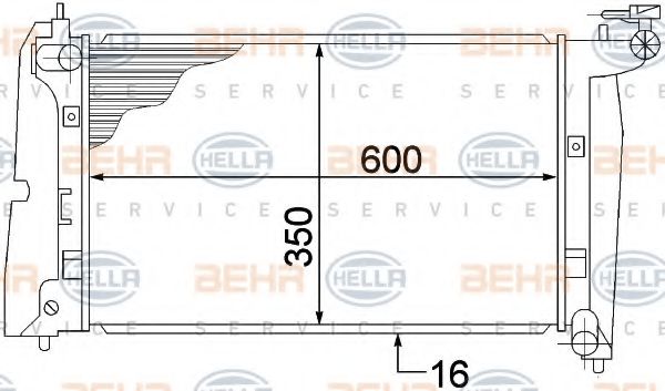 BEHR HELLA SERVICE 8MK 376 773-631 Радиатор, охлаждение двигателя для TOYOTA COROLLA VERSO (Тойота/тоета Королла версо) BEHR HELLA SERVICE 8MK 376 773-631 Радиатор, охлаждение двигателя для TOYOTA COROLLA VERSO (Тойота/тоета Королла версо)