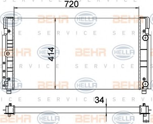 BEHR HELLA SERVICE 8MK 376 773-771 Радиатор, охлаждение двигателя для VOLKSWAGEN T4 MULTIVAN (Фольксваген Т4 мултиvан) BEHR HELLA SERVICE 8MK 376 773-771 Радиатор, охлаждение двигателя для VOLKSWAGEN T4 MULTIVAN (Фольксваген Т4 мултиvан)