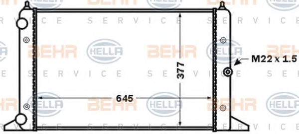 BEHR HELLA SERVICE 8MK 376 773-781 Радиатор, охлаждение двигателя для VOLKSWAGEN SHARAN (Фольксваген Шаран) BEHR HELLA SERVICE 8MK 376 773-781 Радиатор, охлаждение двигателя для VOLKSWAGEN SHARAN (Фольксваген Шаран)
