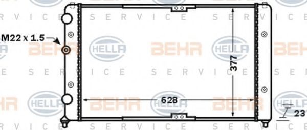 BEHR HELLA SERVICE 8MK 376 773-791 Радиатор, охлаждение двигателя для SEAT INCA (Сеат Инcа) BEHR HELLA SERVICE 8MK 376 773-791 Радиатор, охлаждение двигателя для SEAT INCA (Сеат Инcа)