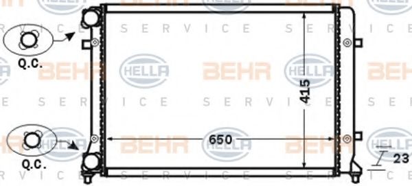 BEHR HELLA SERVICE 8MK 376 774-011 Радиатор, охлаждение двигателя для SEAT ALTEA (Сеат Алтэа) BEHR HELLA SERVICE 8MK 376 774-011 Радиатор, охлаждение двигателя для SEAT ALTEA (Сеат Алтэа)