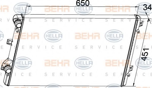 BEHR HELLA SERVICE 8MK 376 774-031 Радиатор, охлаждение двигателя для VOLKSWAGEN JETTA V (Фольксваген Джетта 5) BEHR HELLA SERVICE 8MK 376 774-031 Радиатор, охлаждение двигателя для VOLKSWAGEN JETTA V (Фольксваген Джетта 5)