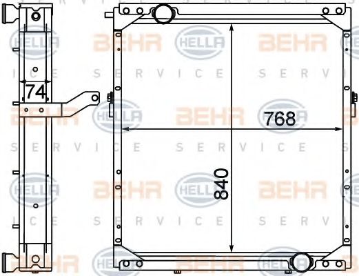 BEHR HELLA SERVICE 8MK 376 774-501 Радиатор, охлаждение двигателя для NEOPLAN STARLINER (Неоплан Старлинэр) BEHR HELLA SERVICE 8MK 376 774-501 Радиатор, охлаждение двигателя для NEOPLAN STARLINER (Неоплан Старлинэр)