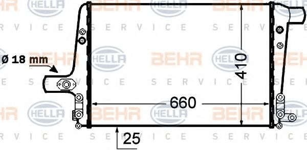 BEHR HELLA SERVICE 8ML 376 776-041 Интеркулер 